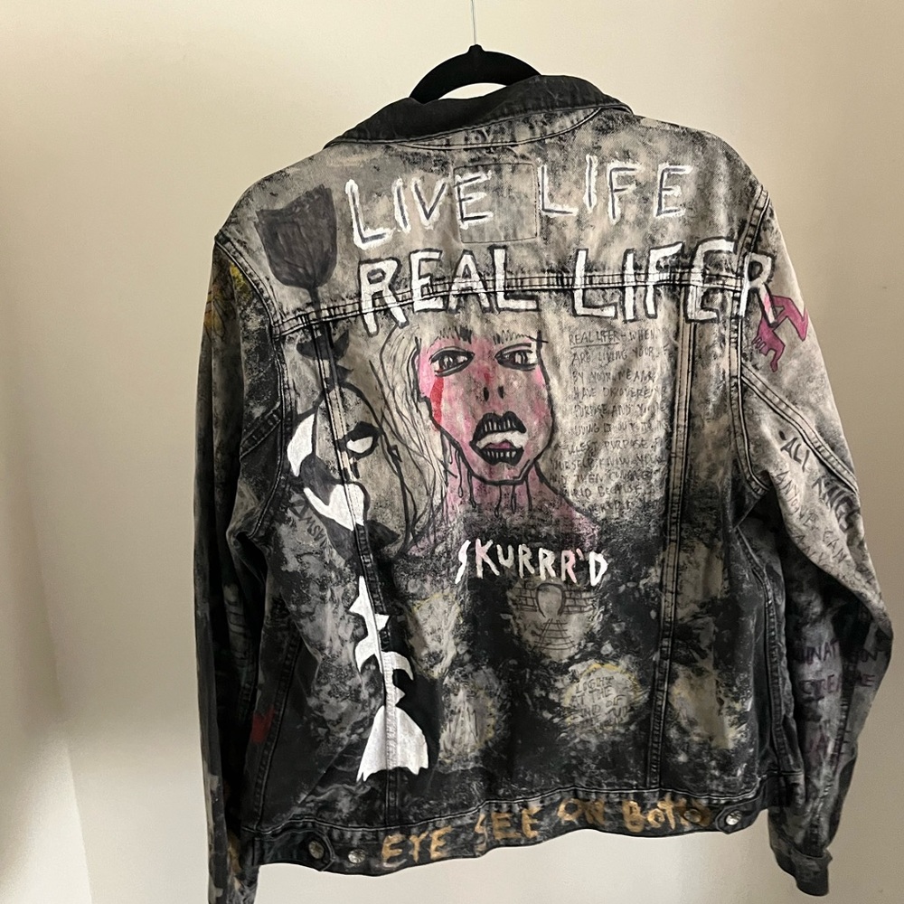 Grunge Black Denim Jacket